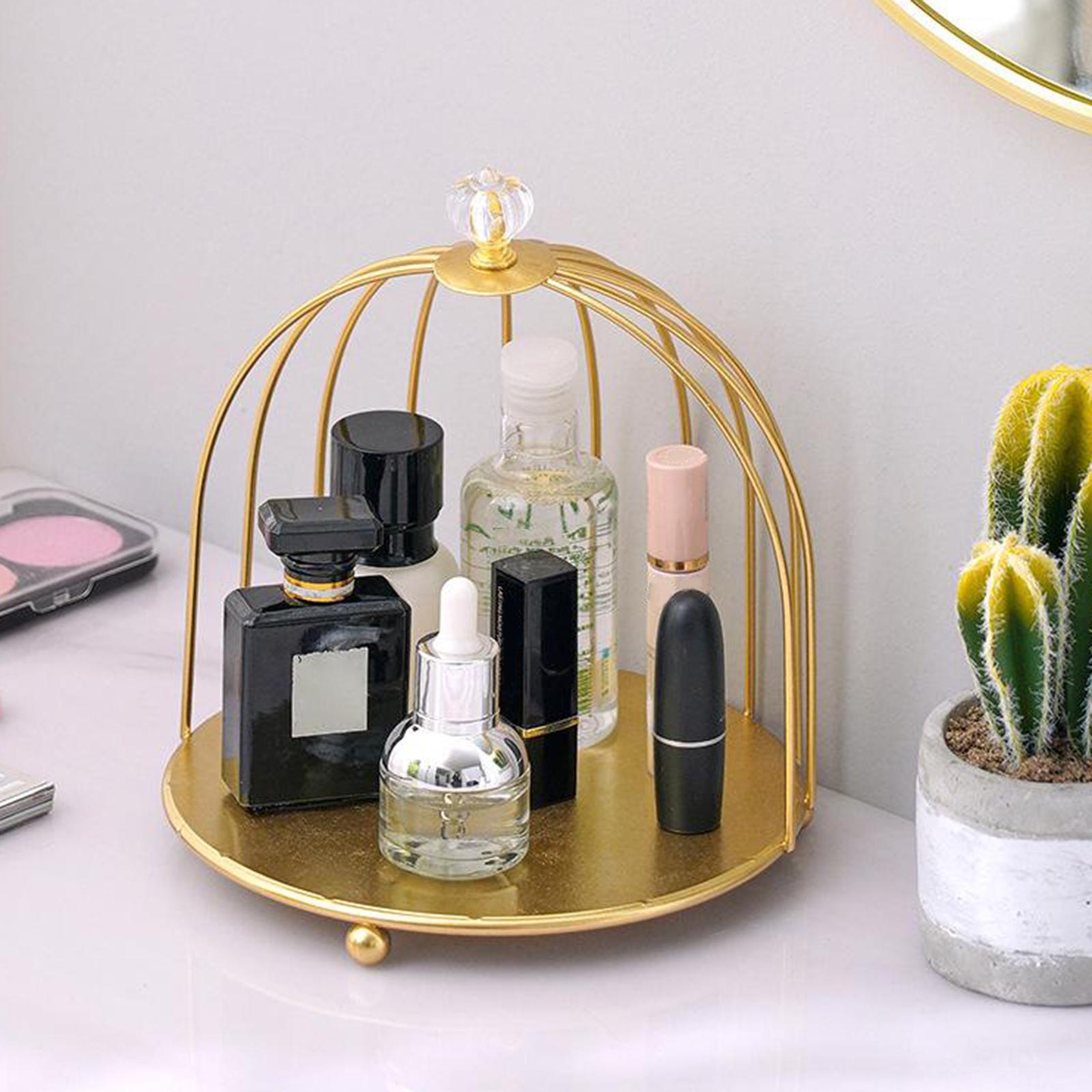 2X Bird Cage Desktop Perfume Organizer Holder Countertop Makeup Rack 1-Tier