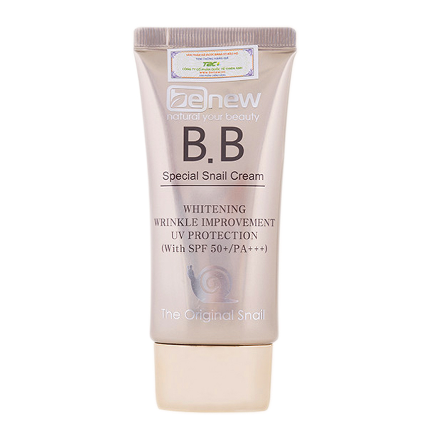 Kem nền siêu mịn tự nhiên lâu trôi chiết xuất ốc sên Hàn quốc BB cream Benew SPF 50 PA+++ ( 50ml)