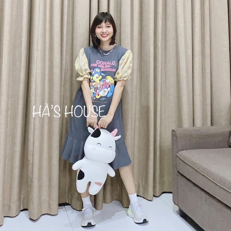 Đầm babydoll đuôi cá tay phối cá tính