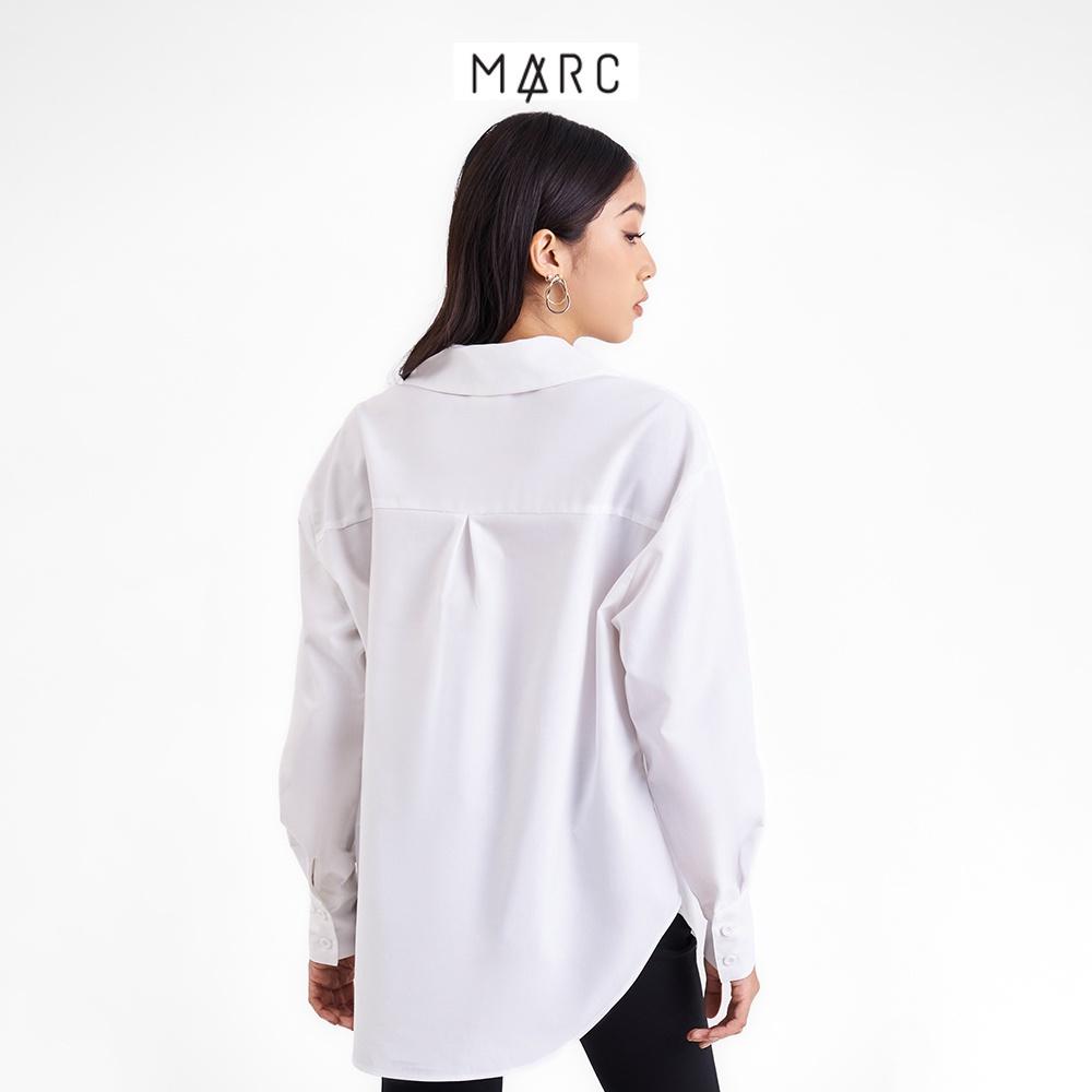 Áo kiểu sơ mi form rộng nữ MARC FASHION phối lá cổ CBLH093322