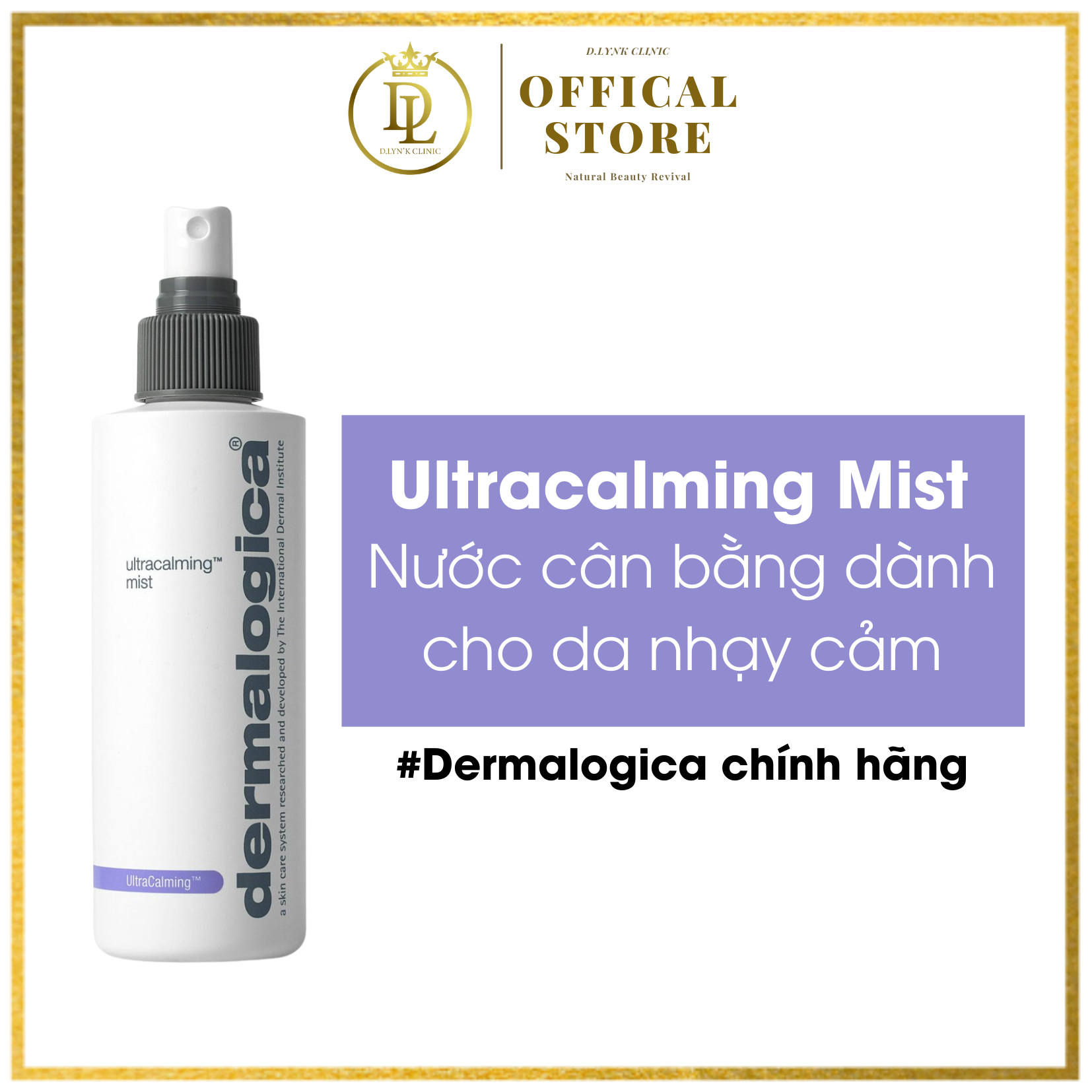 Nước hoa hồng/cân bằng làm dịu viêm sưng, mẫn đỏ, kích ứng da Dermalogica Ultracalming Mist