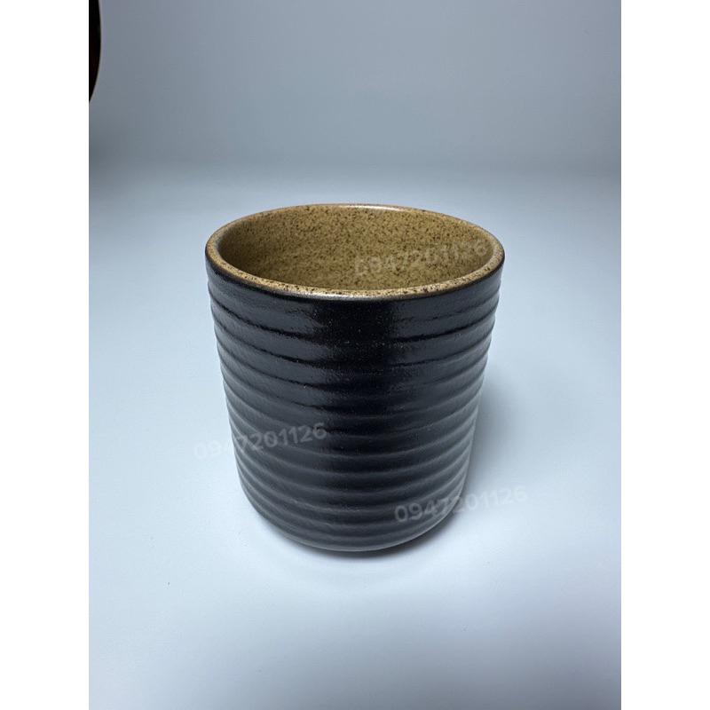 Cốc ly sứ dáng trụ tráng men nâu gốm vintage 120ml và 150ml uống trà xanh, uống cà phê - Gốm sứ bát tràng