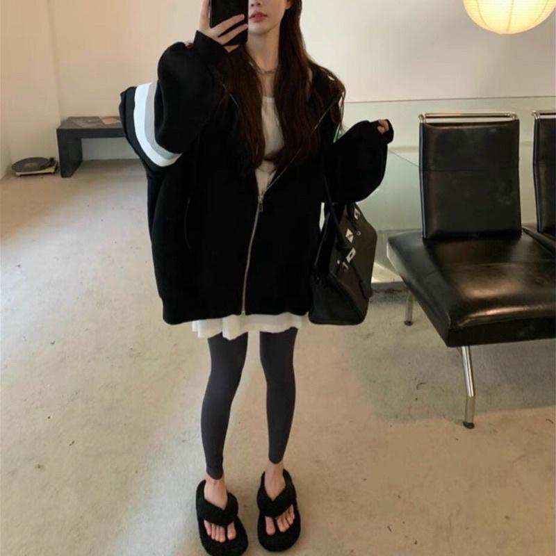 Áo Khoác Hoodie nữ Khoá Kéo form rộng kiểu dáng xinh sắn Hàn bao đẹp TUT124