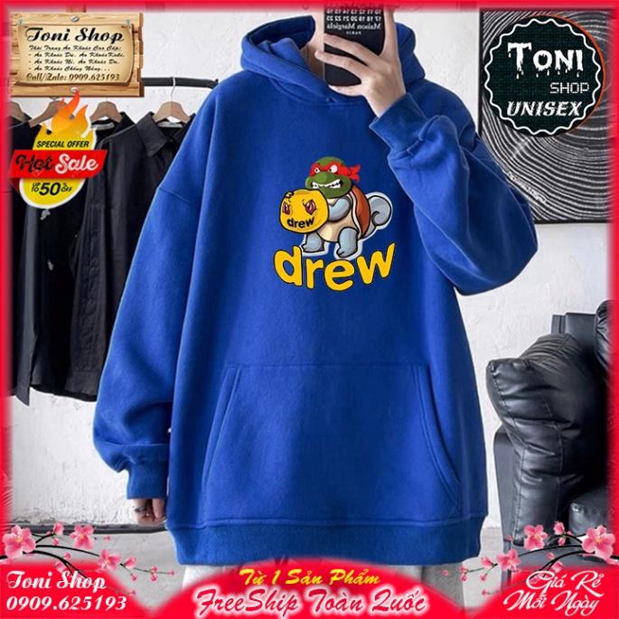 ÁO HOODIE DREW Ninja Rùa - In Pet Siêu Bền Siêu Đẹp