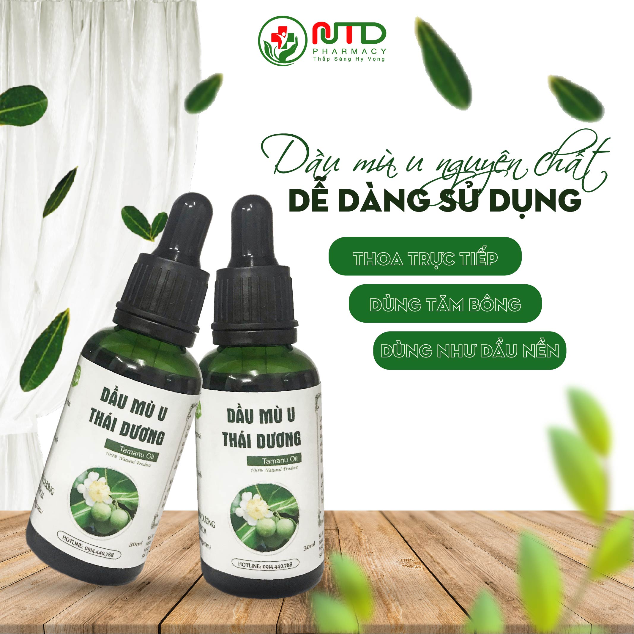 Dầu mù u Thái Dương 30ML - Chăm sóc làn da bé, giảm bỏng, giảm ngứa, giảm hăm tã,...