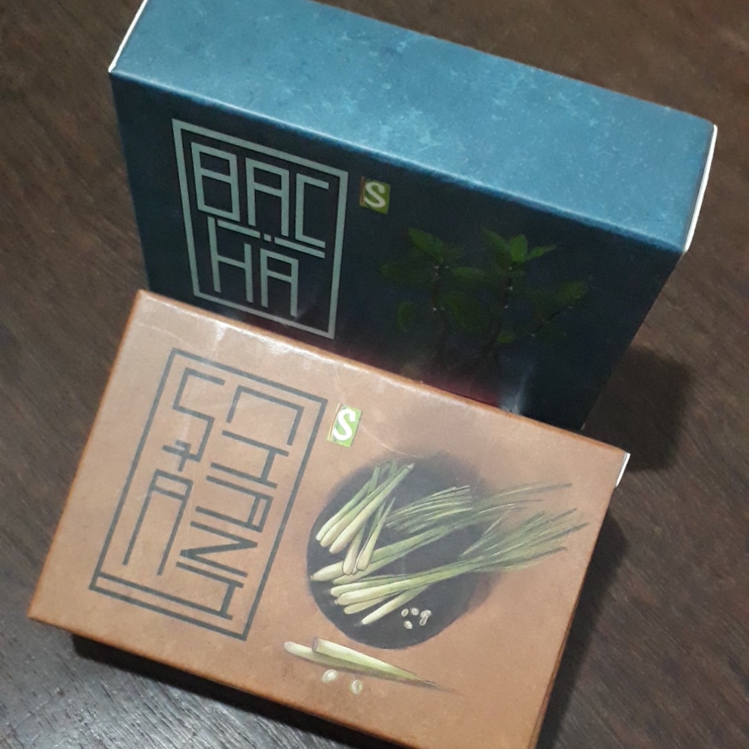 Sả chanh & Bạc hà - Combo 2 bánh xà bông cục Sinh Dược bạc hà mát da, hương tinh dầu sả chanh dễ chịu
