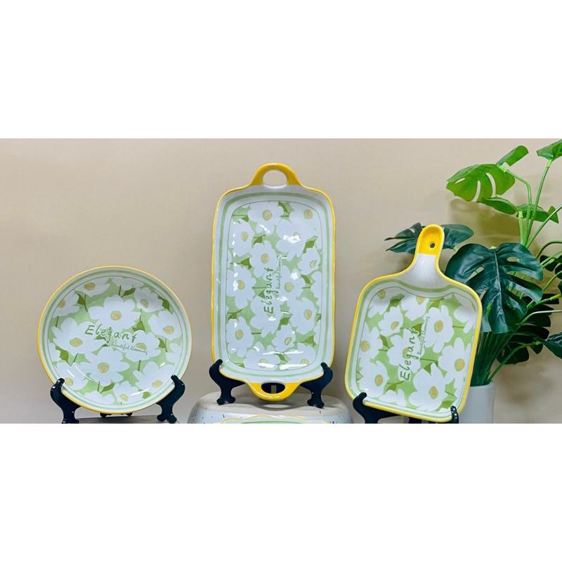 Set Bát đĩa 14 và 15 món, men sáng bóng, họa tiết đẹp mắt. Chất liệu gốm sứ cao cấp.
