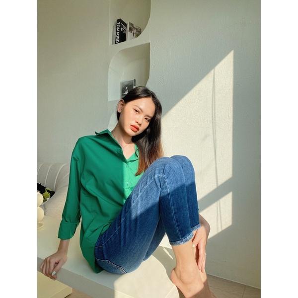 Áo sơ mi form rộng color block REVERCLOTHINGS Pana Shirt