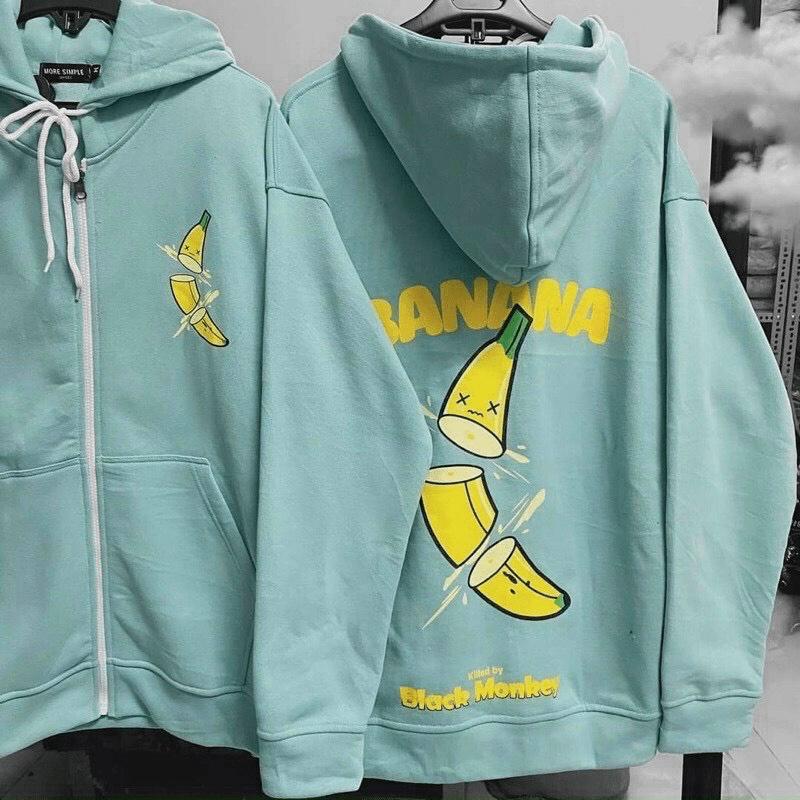 Áo hoodies sweater form to y hình HOẠ TIẾT QUẢ CHUỐI CỰC ĐẸP , SIÊU HOT THỜI TRANG GU FASHION