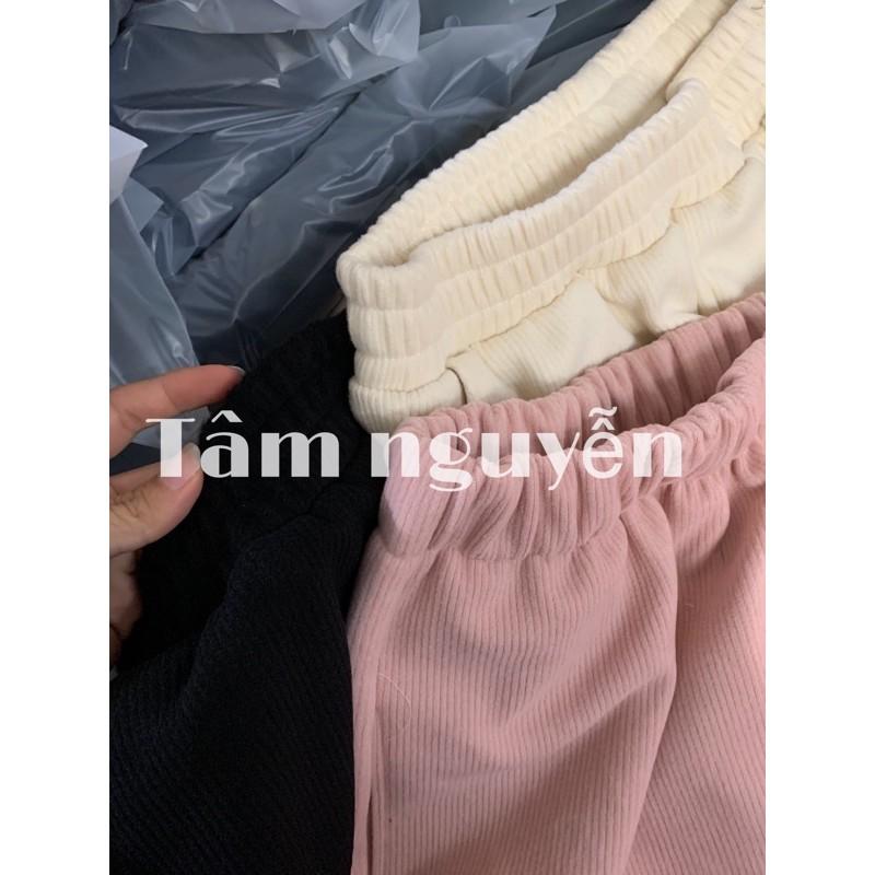 Quần baggy nhung mềm chuẩn loại 1 siêu tôn dáng