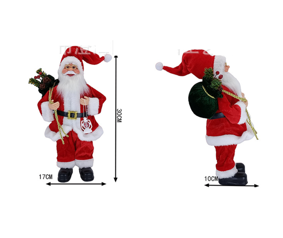 Ông Già Noel Đứng Cao 30cm Trang trí Cây Thông, Trang Trí Noel Giáng Sinh