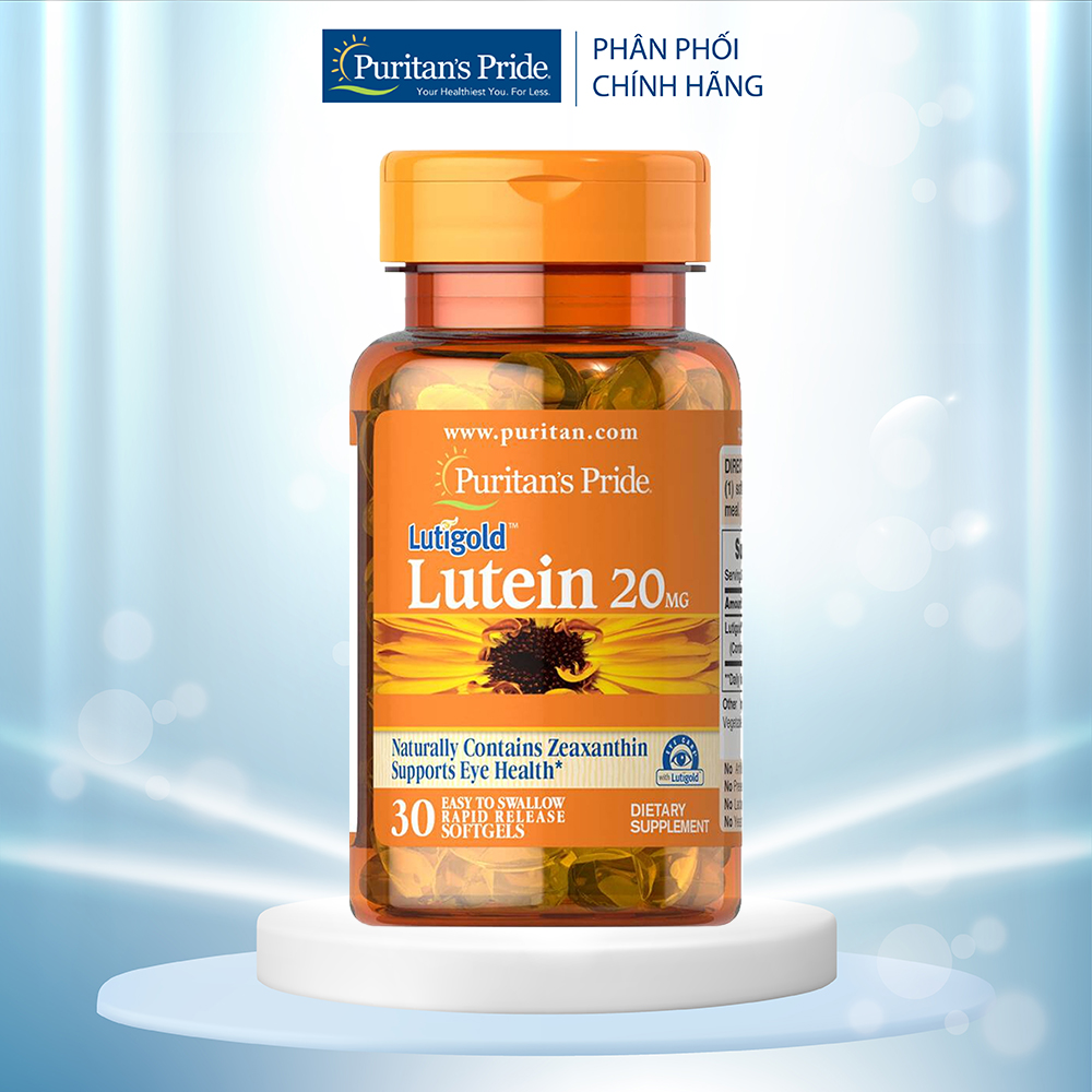 Viên Uống Bổ Mắt Tăng Cường Thị Lực Puritan's Pride Lutigold Lutein 20mg 30 viên