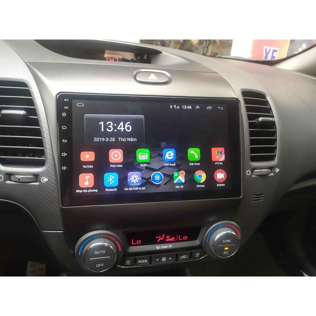 MẶT DƯỠNG LẮP DVD ANDROID CHO XE KIA K3 – KIA CERATO 2014-2018 9INCH- CÓ DÂY GIẮC THEO XE