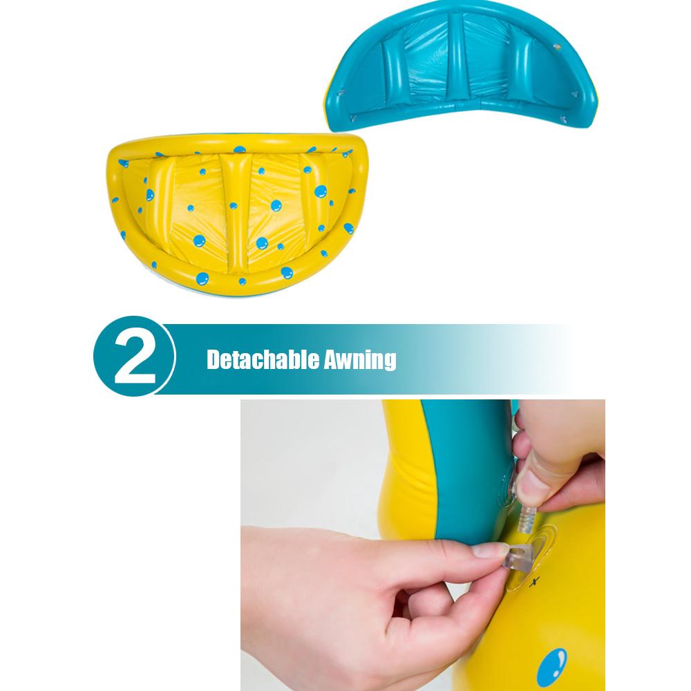 Phao Bơi Cho Trẻ Em Với Hệ Thống Chống Nắng Tán Nước Cho Trẻ Em