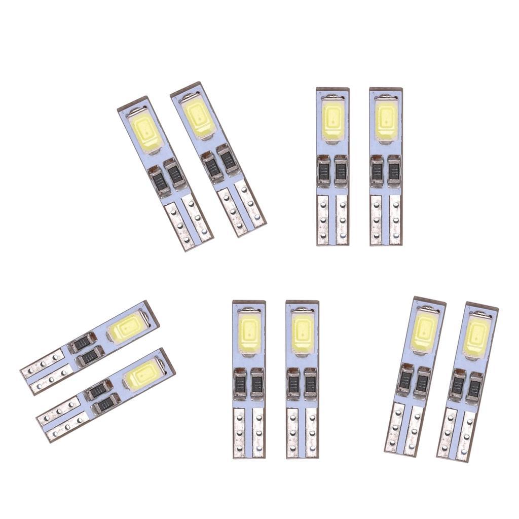 10X T5 Instrument Cluster Panel    LED Bulbs Light T5 6500k 12V