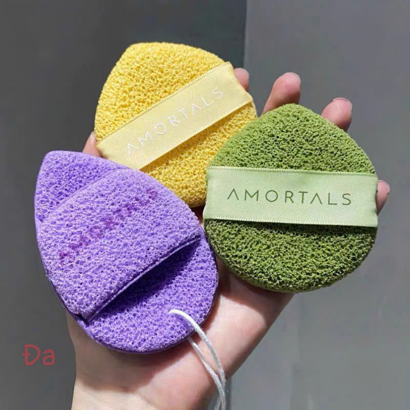 COMBO 3 Hộp Bông Mút Rửa Mặt Amortals, Mút Rửa Mặt Bọt Biển, Làm Sạch Mặt, Bông Mút Hình Giọt Nước - HÀNG CHÍNH HÃNG MINIIN