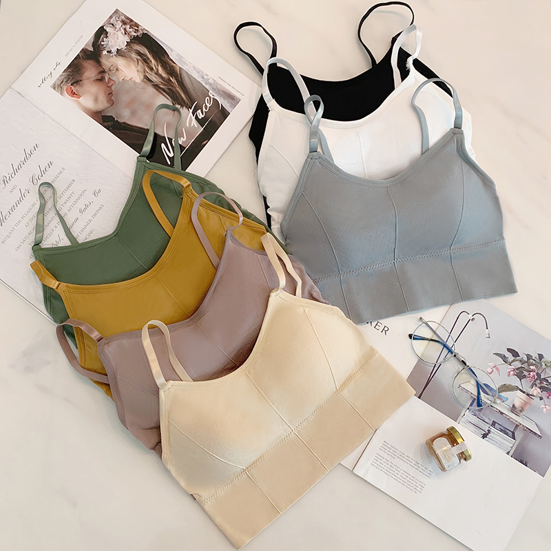 Combo 3 Áo Bra Gym/Yoga Bra thể thao dáng crotop 2 dây Sexy Co Dãn 4 Chiều Chất Liệu Cotton Đũi Mềm Mại và Thoáng Mát, giao màu ngẫu nhiên_JE204