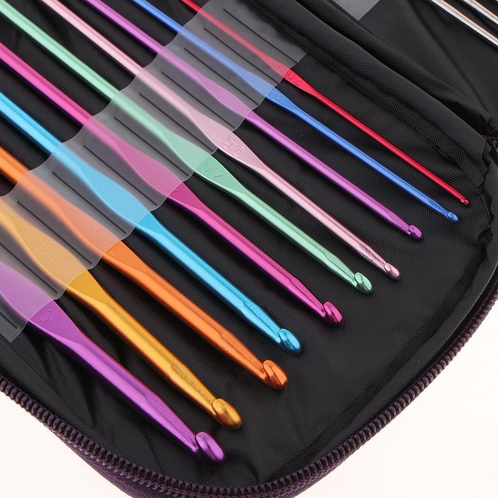 1 Set Crochet Hooks  Weave Yarn Stitches Knitting Craft Tool Kit Case
