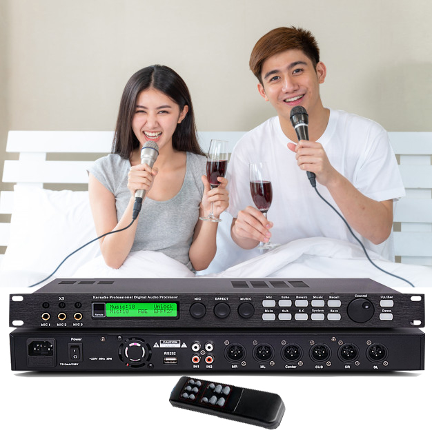 Vang số karaoke X5, Hiệu ứng âm thanh chuyên nghiệp hấp dẫn, mượt mà, công nghệ xử lý âm thanh thông minh, chống hú rít cho micro