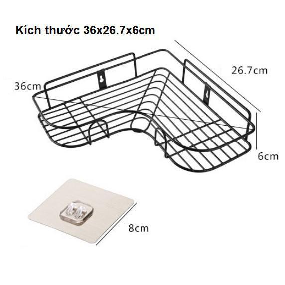 Kệ Góc Khung Sắt Treo Dán Tường Nhà Tắm Phòng Bếp Siêu Chắc - CH Hương Thị Miễn Phí Vận Chuyển