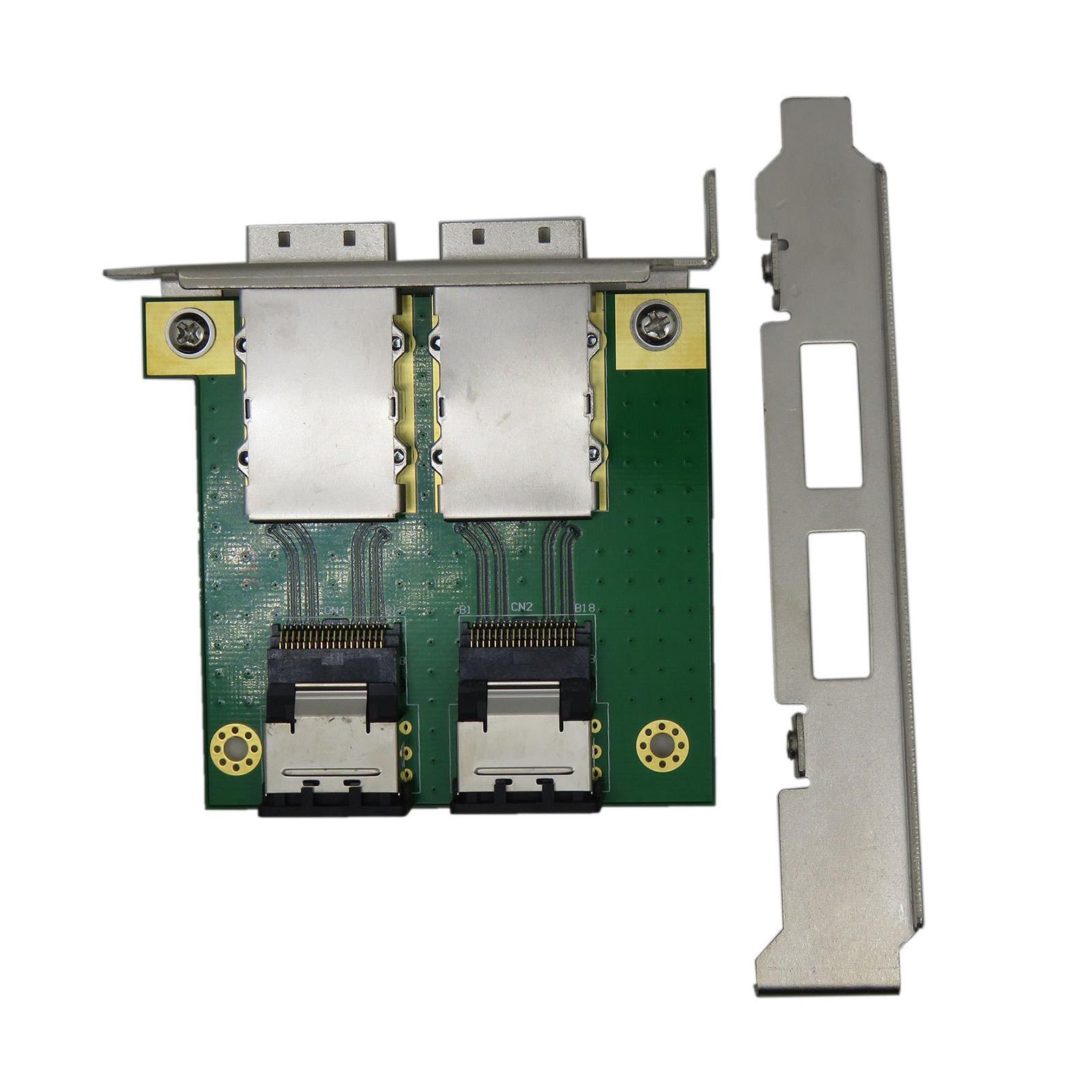 Mini SAS SFF-8088 to SAS 36Pin SFF-8087 Adapter, and Standard Profile Bracket, Dual External 8088 to Internal 8087 Adapter
