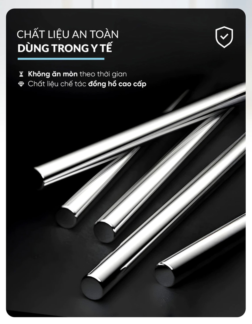 Bộ Đũa inox 10 Đôi Haatz CIM316 - Đũa inox 316L Siêu Bền, An Toàn Cho Sức Khoẻ, Bảo Hành 24 Tháng