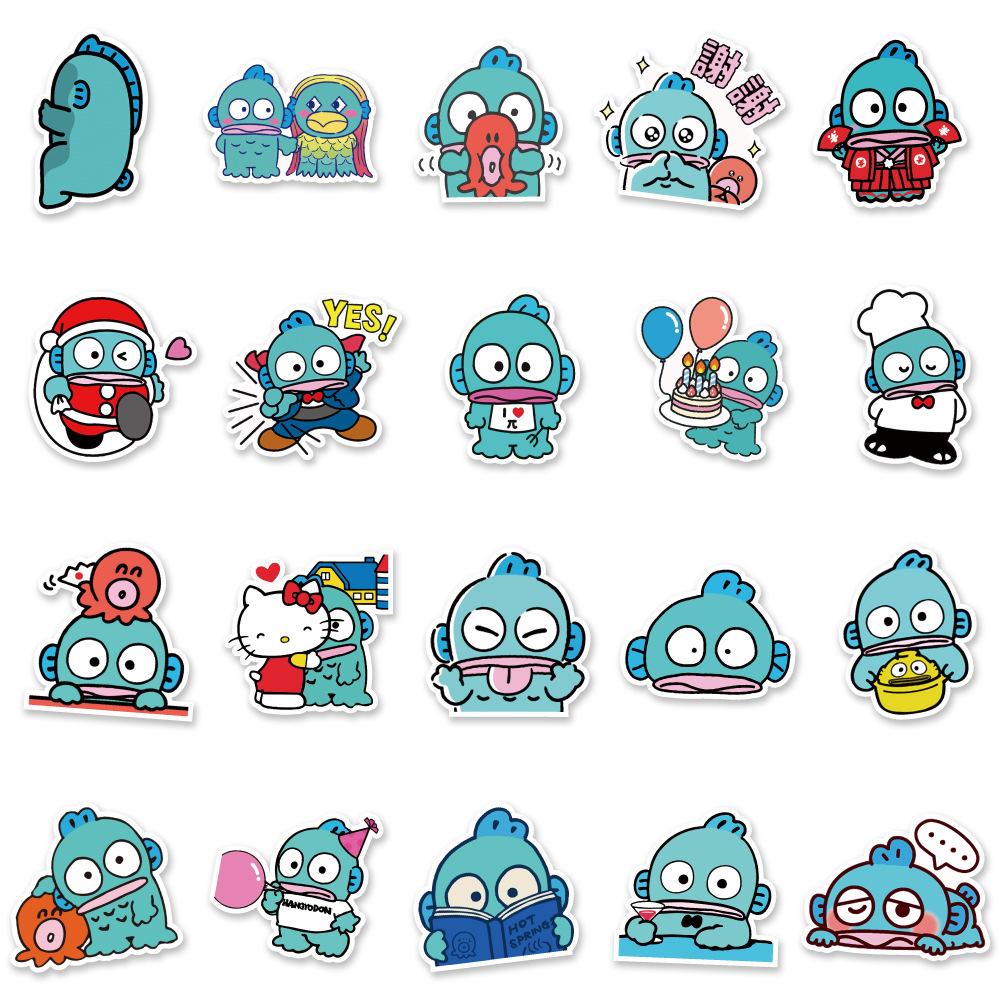 Sticker THỦY QUÁI CHIBI hoạt hình cute trang trí mũ bảo hiểm,guitar,ukulele,điện thoại,sổ tay,laptop-mẫu S114