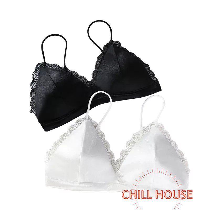 SIÊU ĐẸP - ÁO BRA SATIN VIỀN REN SIÊU ĐẸP - CHILLHOUSE