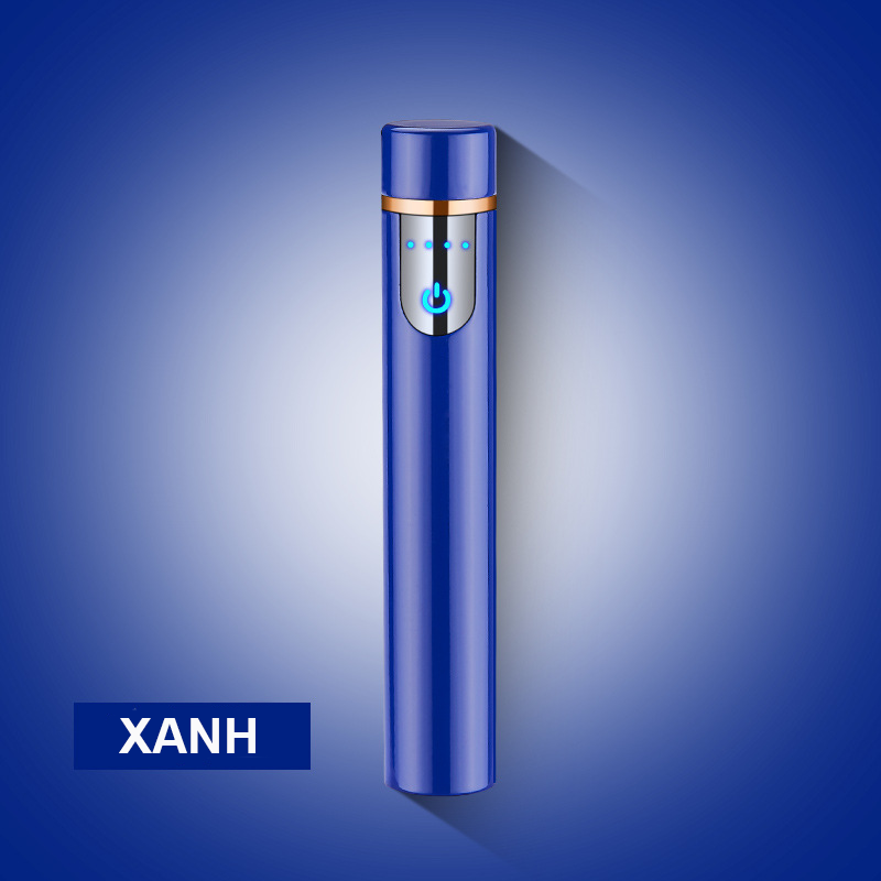 Bật Lửa Cảm Ứng Vân Tay Hình Trụ Bóng Trơn ZC113 Fullbox – Sạc Điện