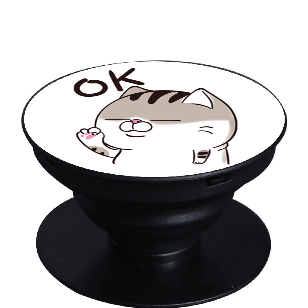 Popsocket - Giá đỡ điện thoại đa năng in hình Mèo con OK - Hàng Chính Hãng