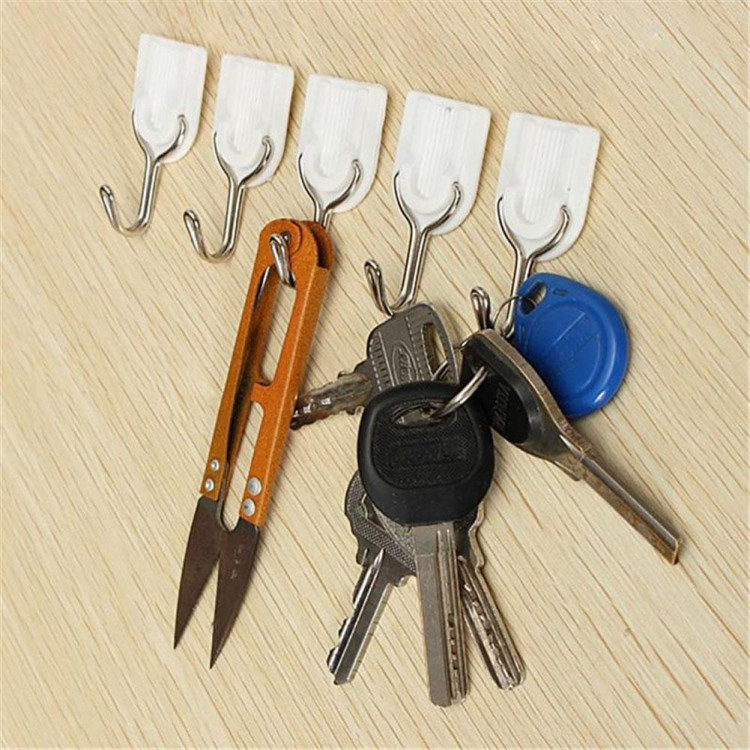 Vỉ 6 móc Inox treo dính tường Powerful Hook 2kg Vỉ 6 móc Inox treo dính tường Powerful Hook 2kg