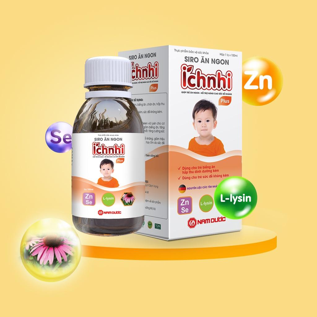 Siro ăn ngon Ích Nhi Plus cho bé lọ 100ml giúp tăng sức đề kháng,tăng chuyển hóa hấp thu dưỡng chất