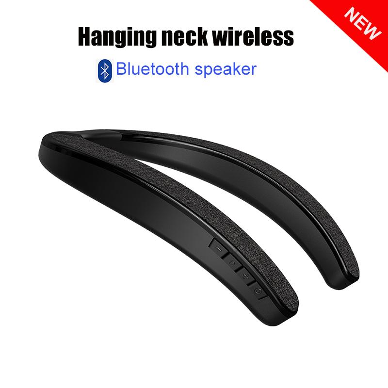 905 Loa Bluetooth treo cổ không dây Treo cổ thể thao Loa di động có thể sạc lại Loa dự phòng dài cho gia đình ngoài trời Màu sắc: Đen