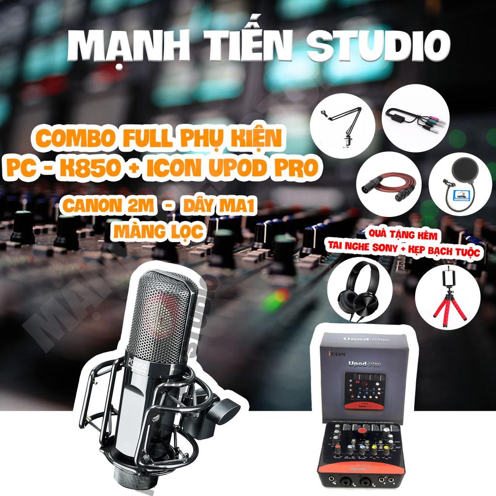 Micro thu âm takstar k850 + Soundcard ICON POD hát karaoke, livetream fb, tiktok, thu âm chuyên nghiệp