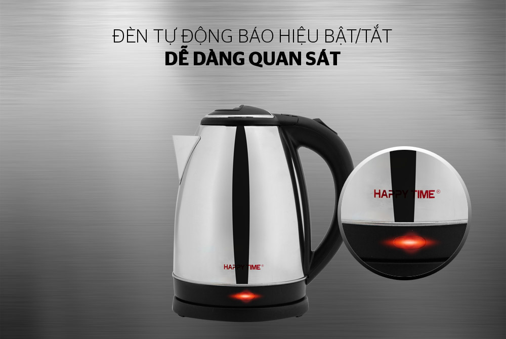 Ấm Siêu Tốc Inox SUNHOUSE HAPPY TIME HTD1055 - Hàng Chính Hãng