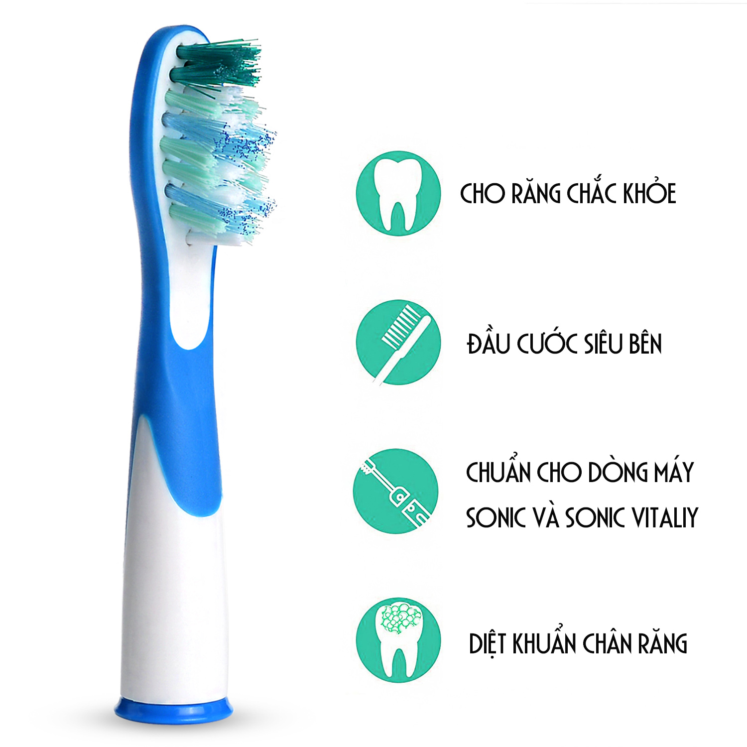 Bộ 4 Đầu Bàn Chải Đánh Răng điện SR12A.18A cho các dòng máy Braun Oral B Sonic, Sonic Complete và Sonic Vitaliy