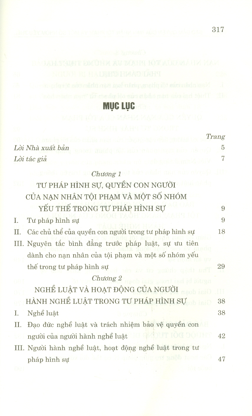 Bảo Đảm Quyền Của Nạm Nhân Và Một Số Nhóm Yếu Thế Trong Tư Pháp Hình Sự: Từ Quy Định Của Pháp Luật Đến Hoạt Động Của Người Hành Nghề Luật (Sách chuyên khảo)