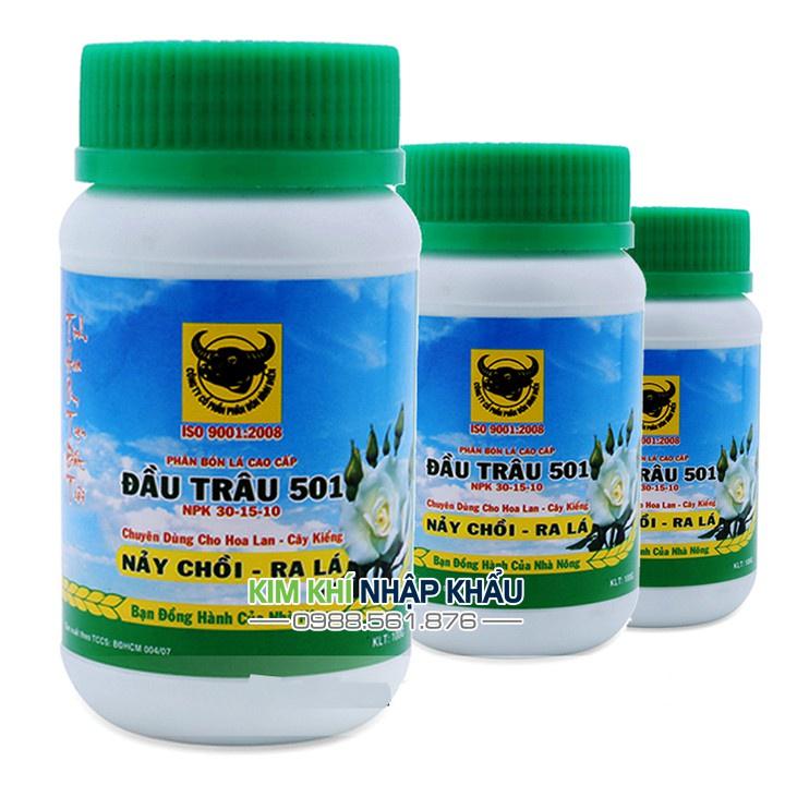 Phân bón lá Đầu Trâu NPK 501 ,chuyên dùng cho hoa lan,cây kiểng - Hũ 100gr
