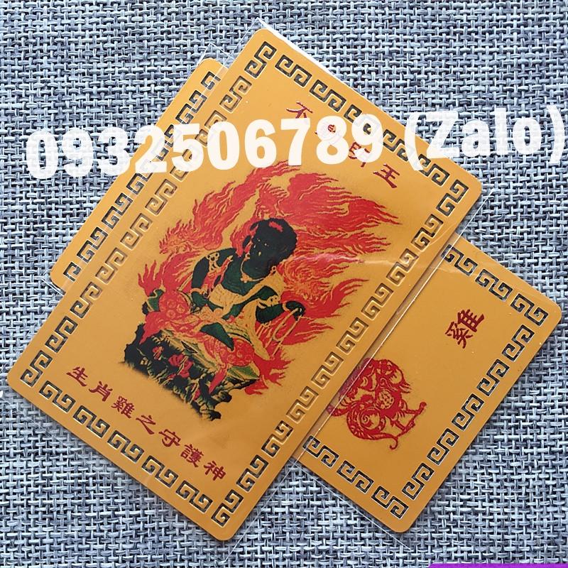 Kim Bài Phật Bản Mệnh - TUỔI DẬU - BẤT ĐỘNG MINH VƯƠNG bỏ túi ví, ốp đt, Bình An May Mắn