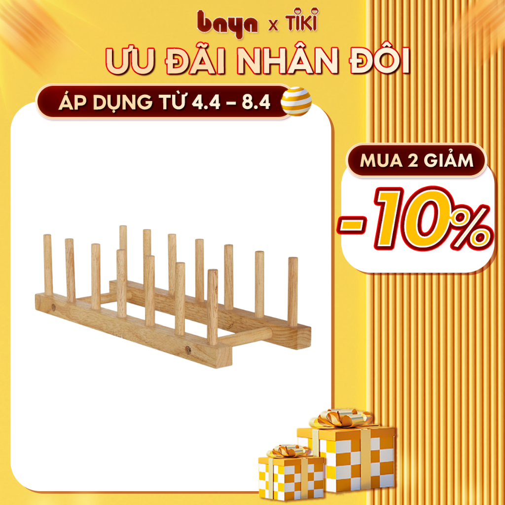 Giá Để Đĩa BAYA CLIFTON Được Làm Từ Chất Liệu Gỗ Cao Su Với Các Thớ Gỗ Dày Dặn Bền Chắc Và Gam Màu Gỗ Tự Nhiên Cùng Kiểu Dáng Nhỏ Gọn 1059298