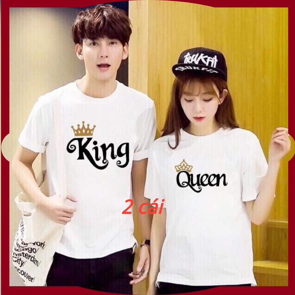 áo đôi King Queen nam nữ mẫu mới