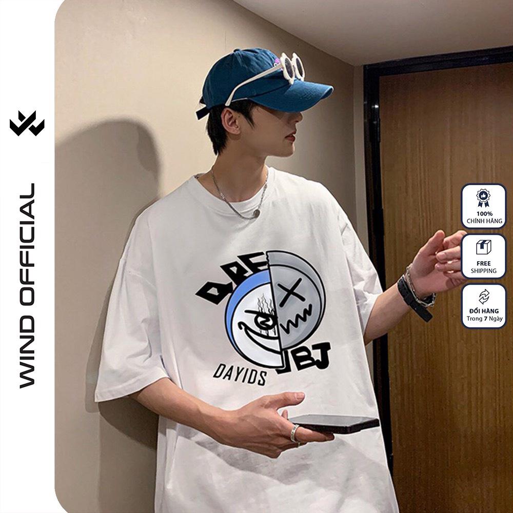 Áo phông unisex form rộng WIND tay lỡ oversize DAYIDS thời trang nam nữ ulzzang
