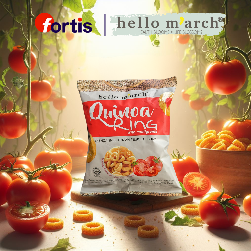 Snack Ngũ Cốc Vị Cà Chua Hạt Quinoa Hello March Gói 30g