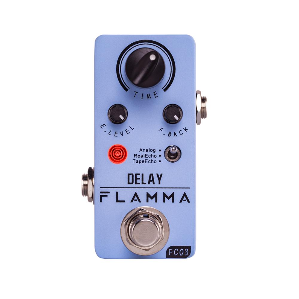 Flamma FC03 Guitar Delay Pedal Guitar Guitar Pedal Hiệu ứng độ trễ với 3 chế độ Tương tự Real Echo Tape Echo