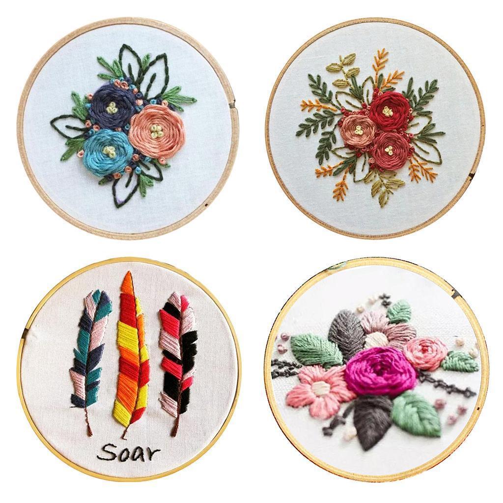 2pcs Cross Stitch Embroidery DIY Needlework Cross Stitch Kit Set - Flower Pattern, DIY Cross Stitch Picture Wall Decoration / Gift