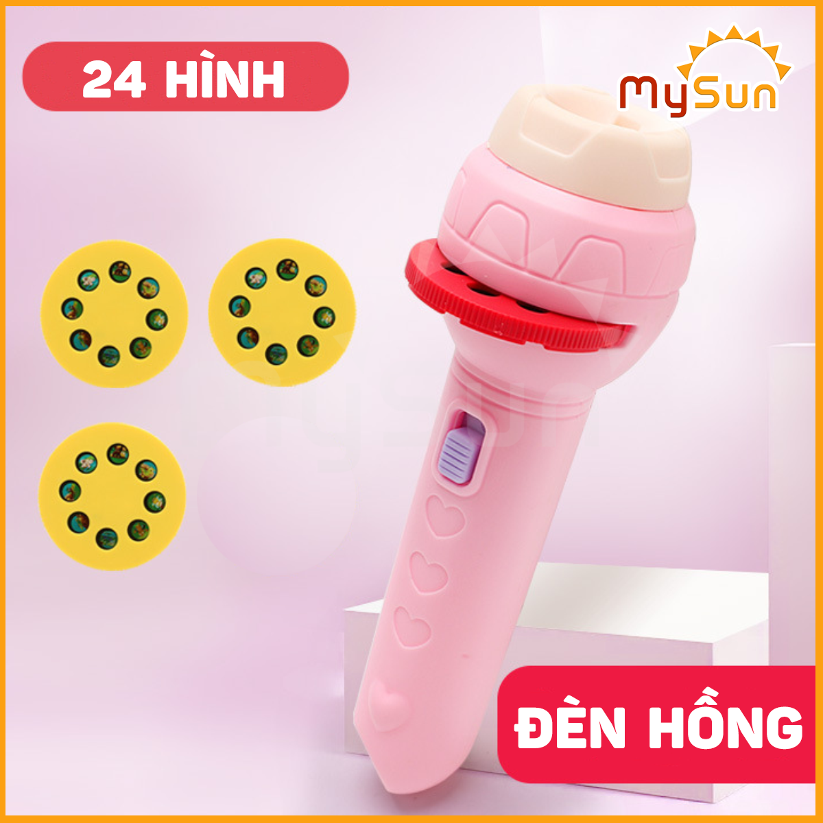 Đèn pin đồ chơi chiếu 24 - 56 hình con vật kể chuyện cho bé