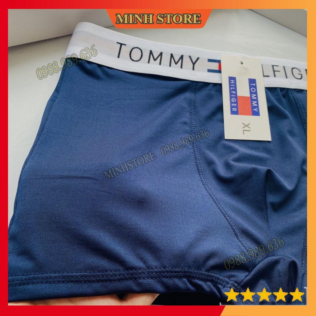 COMBO 4 Quần lót nam boxer thun lạnh cao cấp, quần sịp đùi nam boxer co dãn 4 chiều SD04 (Che tên) - MS66
