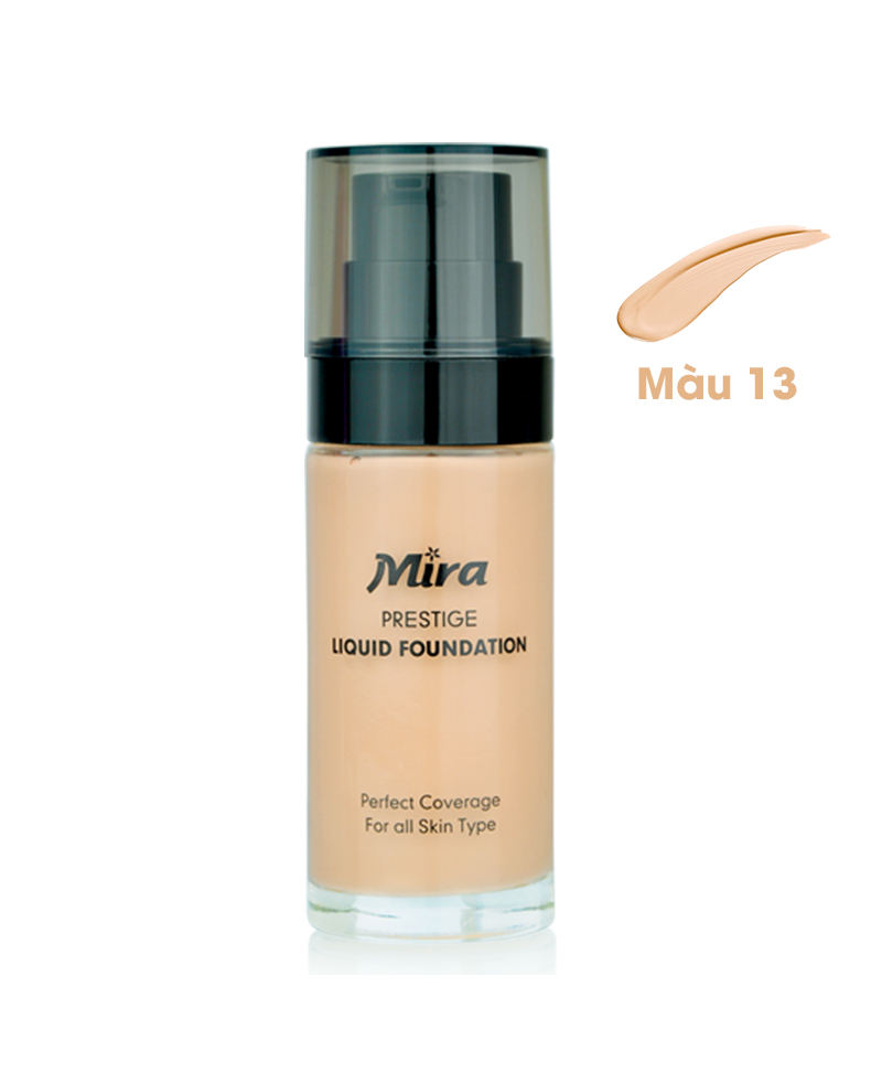 Kem nền chống nắng Mira Liquid Foundation No.13 da trắng tặng kèm móc khoá