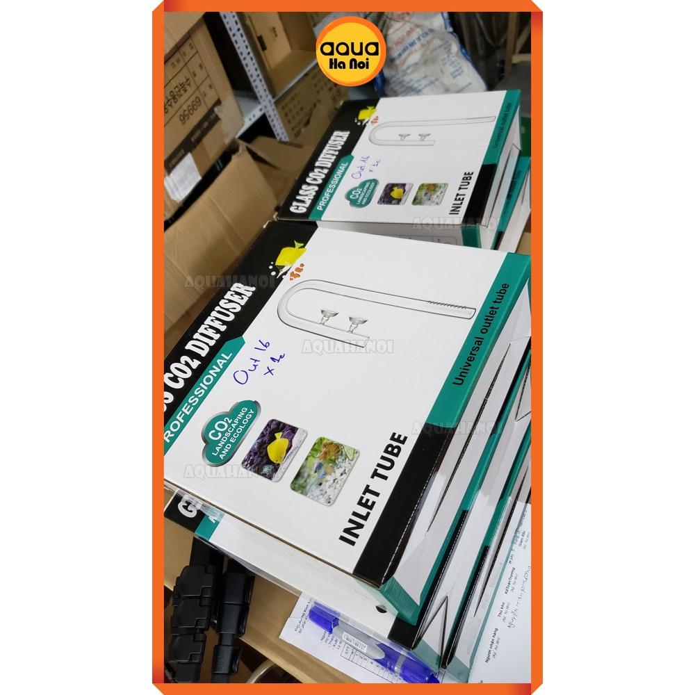 Combo In thường + Out miệng loe - Thủy tinh trong suốt - Phi 12mm16mm - Hộp chống sốc - In Out lọc thùng bể cá thủy sinh