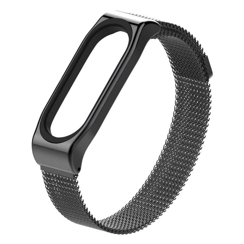 Dây kim loại nhiễn nam châm MIjobs thay thế cho Xiaomi Miband 3 / Mi band 4 - Hàng Nhập Khẩu